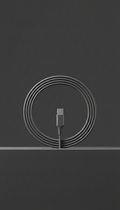 Ladekabel Slate Grey mit geflochtener Ummantelung