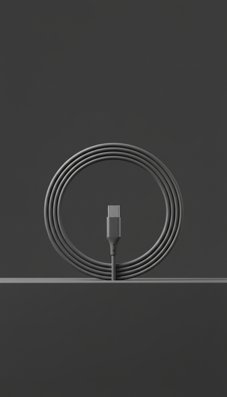 Ladekabel Slate Grey mit geflochtener Ummantelung